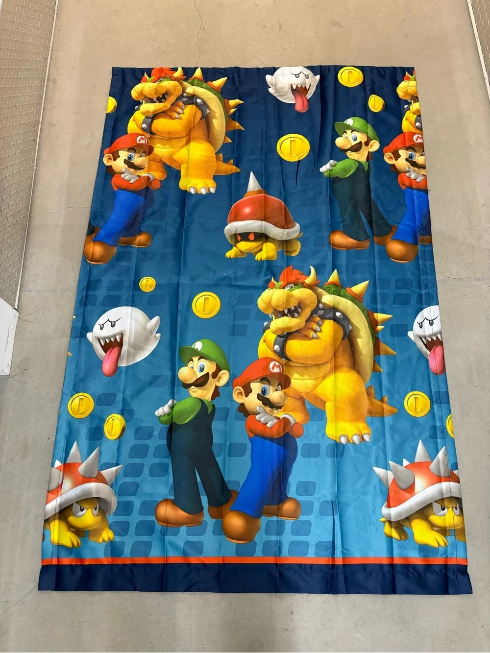 Super Mario Bros. Blue Character Print Curtain/Tapestry